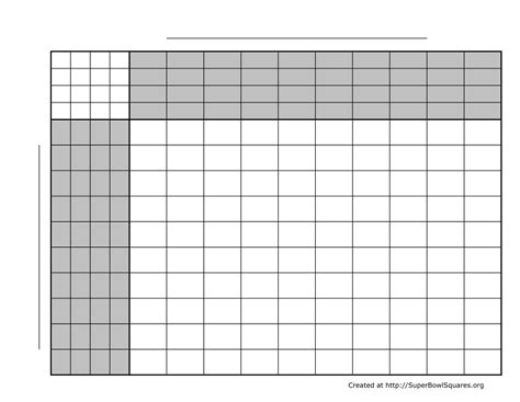 Blank Football Squares Template