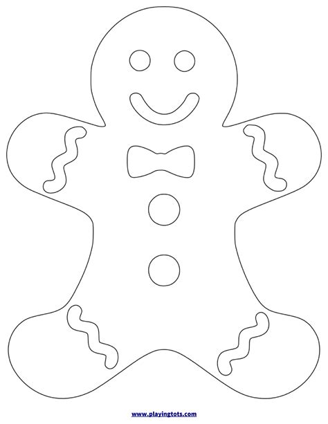 Blank Gingerbread Man Template 1