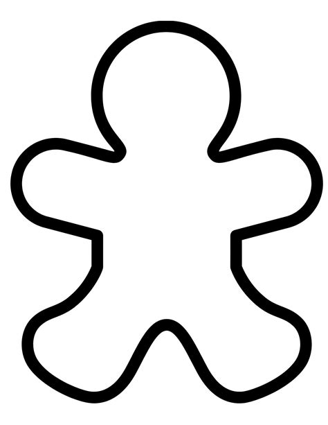 Blank Gingerbread Man Template 5