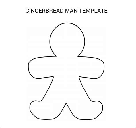 Blank Gingerbread Man Template 6