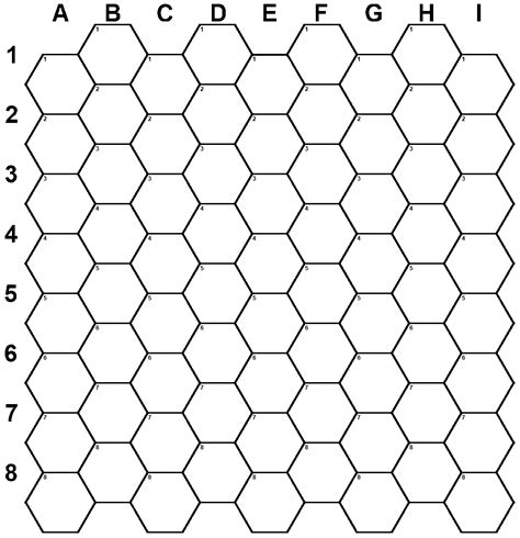 A blank hex grid printable