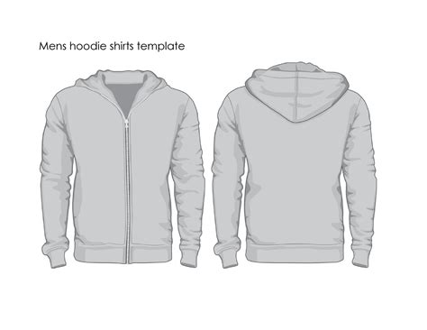 Blank hoodie template layout with guidelines