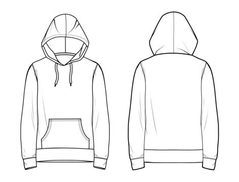 Blank Hoodie Template PNG Design 1