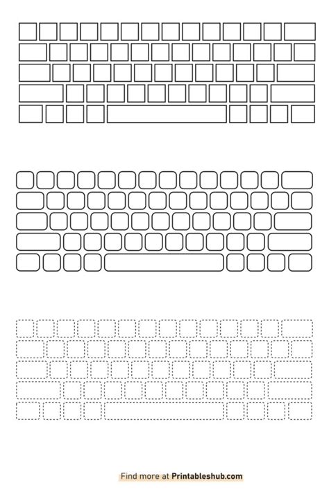 Blank Keyboard Template Printable