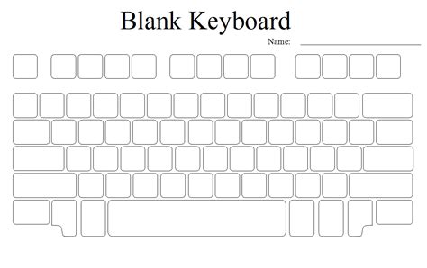 Blank Keyboard Template for Ergonomic Typing