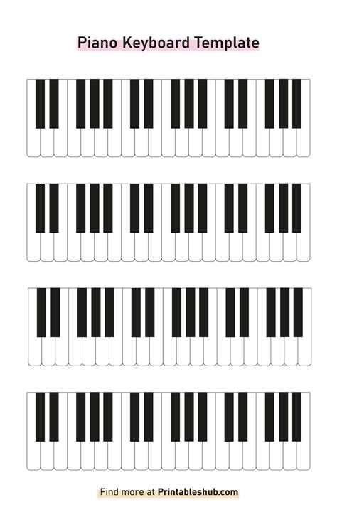 Blank Keyboard Template for Keyboard Practice