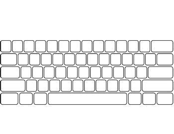 Blank Keyboard Template with Numerical Keypad