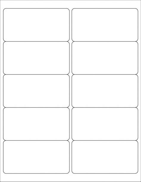 Blank Labels Template for Word