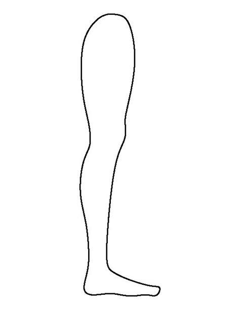 Blank Leg Tattoo Template Design