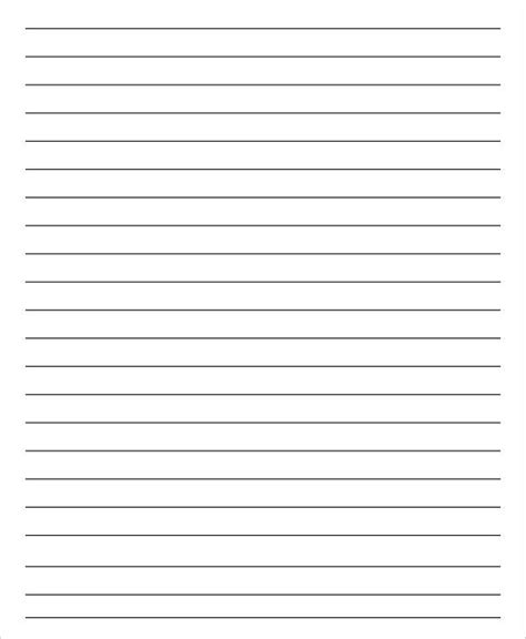 Blank Lined Paper Template