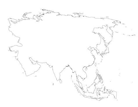 Blank Map of Asia for Development