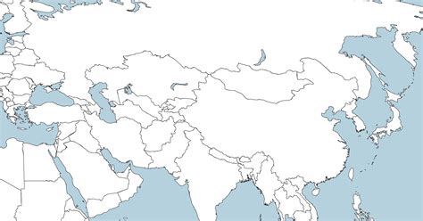 Blank Map of Asia for Planning