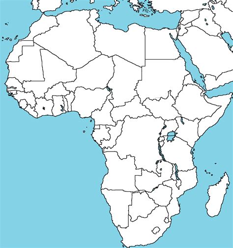 Blank map of Africa