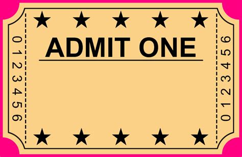 Blank Movie Ticket Templates