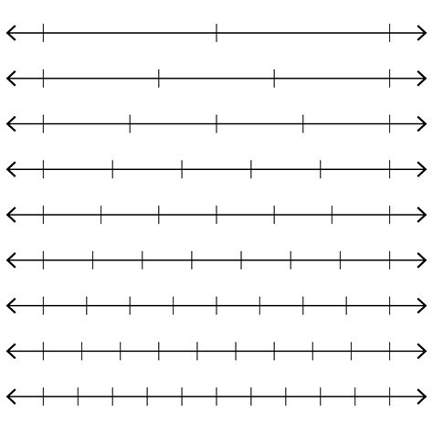 A blank number line printable with statistics