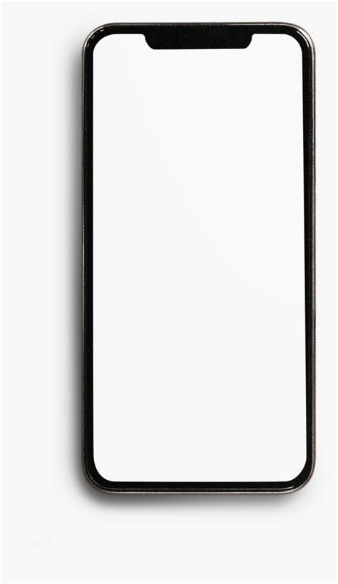 A blank phone screen template on a smartphone