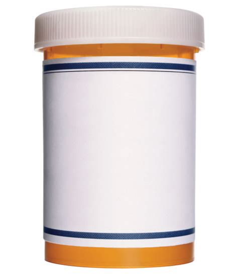 Blank Pill Bottle Label Template with Lines