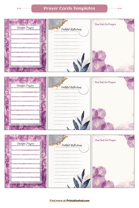 Blank prayer card template