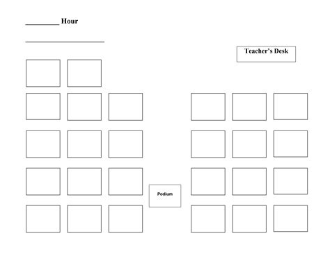 Blank seating chart template