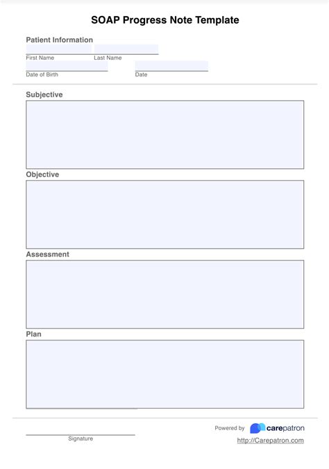 Blank SOAP Note Template