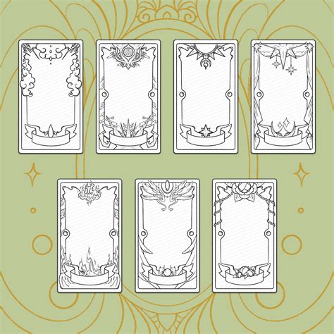 Blank Tarot Card Template Design