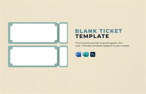 Blank ticket template