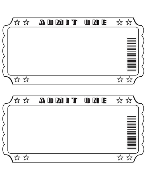 Blank Ticket Template 1