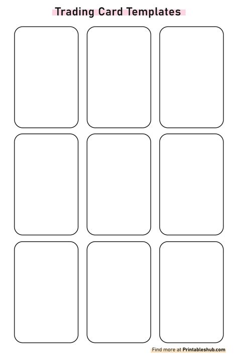 Blank Trading Card Template