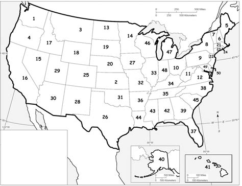 Blank US Map Quiz