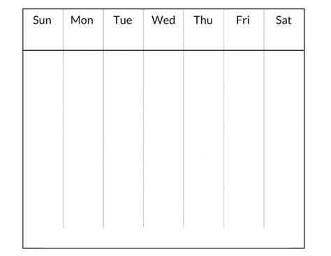 Blank Weekly Calendar Template