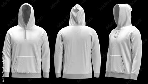 Blank white hoodie template designs