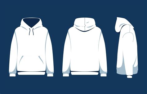 Blank white hoodie template vector design