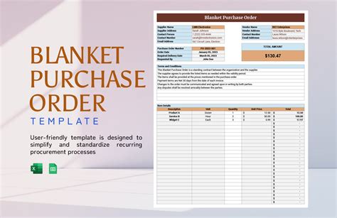 Blanket Purchase Order Template