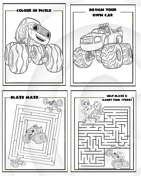 Blaze and the Monster Machines Activity Sheets