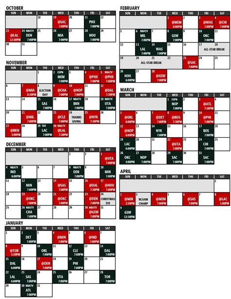 Blazers Schedule