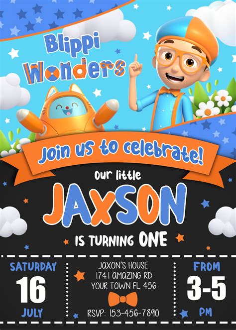 Blippi Birthday Invitation Template Gallery 5