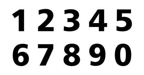 Block Letter Printable Numbers