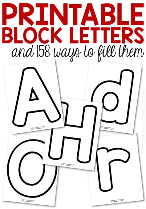 Block Letter Printable Party Decorations