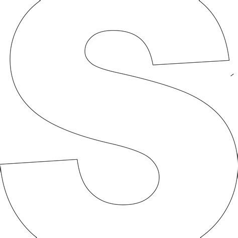 Block Letter S Template with Shapes