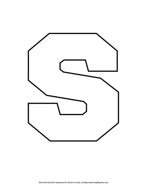 Block Letter S Templates