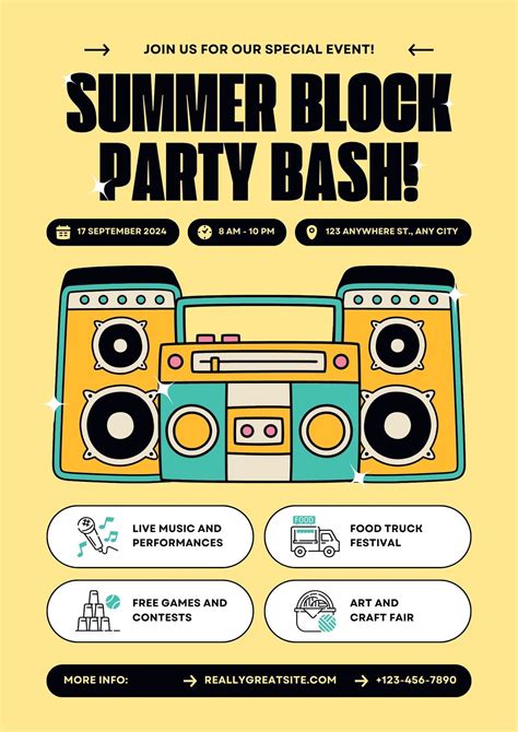 Block Party Flyer Design Ideas