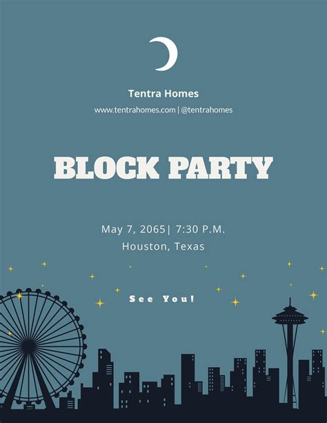 Block Party Flyer Template 2