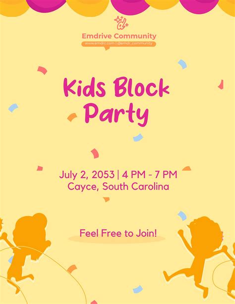 Block Party Flyer Template 5