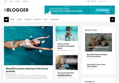 Blog website template