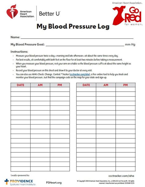 Blood Pressure Monitor Charts for Cardiovascular Disease