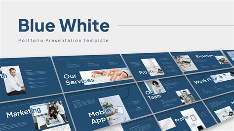 Blue and White PowerPoint Template