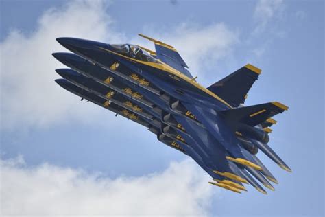 Blue Angels F/A-18 Hornet aircraft in flight