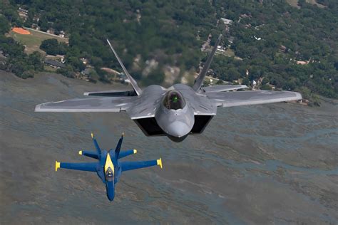 Blue Angels Flying F-22 Raptor