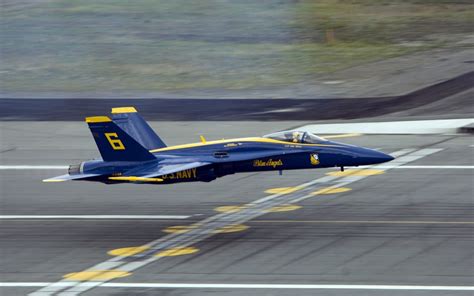 Blue Angels F/A-18 Hornet landing