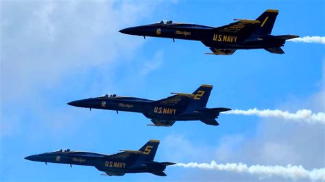 Blue Angels F/A-18 Hornets in flight